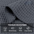 thumbnail image 4 of Waffle Weave Microfiber Cleaning Cloth, 6 Pack Highly Absorbent Cleaning Rag for Household, Reusable Kitchen Towels, Scratch-Free Barista Towels, 12 x 12 Inches, Grey, 4 of 8