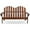 Coffee, variant on Gymax Kid Adirondack Chair Solid Wood Loveseat Backrest Arm Rest for 2 Person Patio White