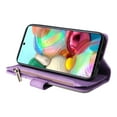 thumbnail image 5 of Multifunctional Case for Samsung A71 4G,[RFID Blocking] 9 Credit Cards Holder with Wrist Strap, Premium PU Leather Zipper Wallet Purse Magnetic Flip Phone Cover for Samsung Galaxy A71 4G, Purple, 5 of 12