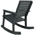 thumbnail image 2 of SAFAVIEH Alexei Solid Acacia Indoor/Outdoor Patio Rocking Chair, Dark Slate Grey, 2 of 6