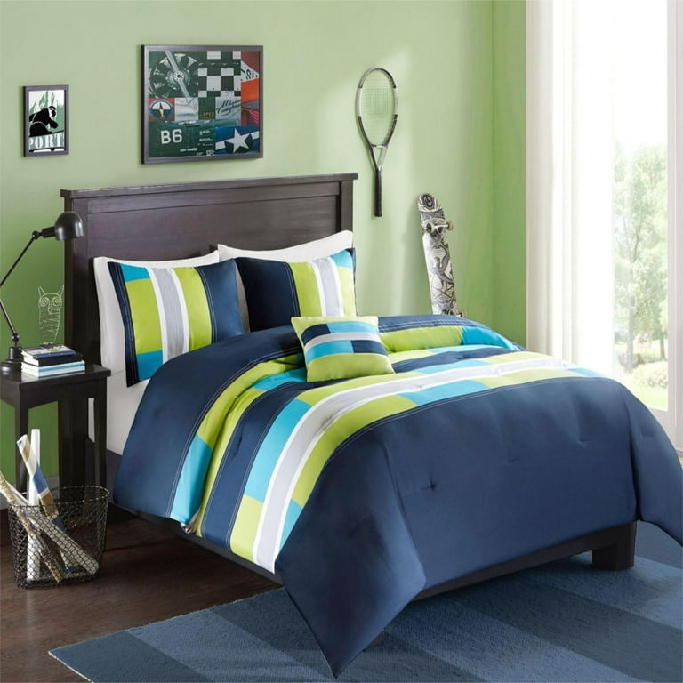 Comfort Spaces Spring 4-Piece Full/Queen Comforter Set Microfiber