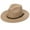 Khaki, variant on Mwjwdo Women’s Leather Buckle Strap Vintage Wide Brim Felt Fedora with Tall 3D Crown for City Shopping Gray