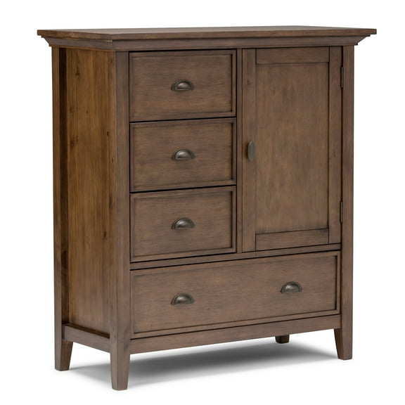 Redmond 39 inch Wide Solid Wood Medium Storage Cabinet in Rustic Natural Aged Brown