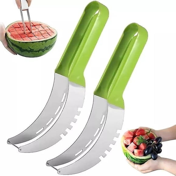 Coupe-fruits et Serveur - Outil de Découpe de Melon D\'eau avec Noyau en Acier
