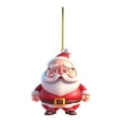 thumbnail image 1 of Fiudx Colgante de Papá Noel, Impresión a Doble Cara, Decoración Acrílica, Adorno para Árbol de Navidad, Accesorio para Funda de Coche, Alegría Festiva, Regalo Especial, 1 Colgante Por Juego, 1 of 2