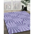 thumbnail image 3 of Ahgly Company Machine Washable Indoor Rectangle Transitional Blue Angel Blue Area Rugs, 7' x 10', 3 of 7