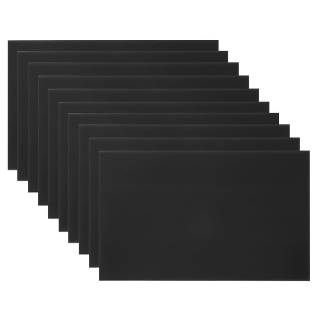 Uxcell Anodized Aluminum Sheet Metal, Laser Plates Engraving Blanks Rectangle for Crafting DIY House Laser Engraving Black 5x8 inch 10Pcs