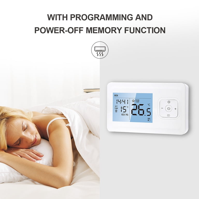 Smart Thermostat Wireless Programmable Thermostat with RF Receiver Tabletop  Wall-Mounted Style APP Control Voice Control Compatible with Assistant Gas  Boiler Heating Controller 230V - Walmart.com