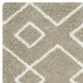 thumbnail image 3 of SAFAVIEH Toronto Isla Abstract Geometric Polyester Shag Area Rug, Silver/Ivory, 4' x 6', 3 of 4