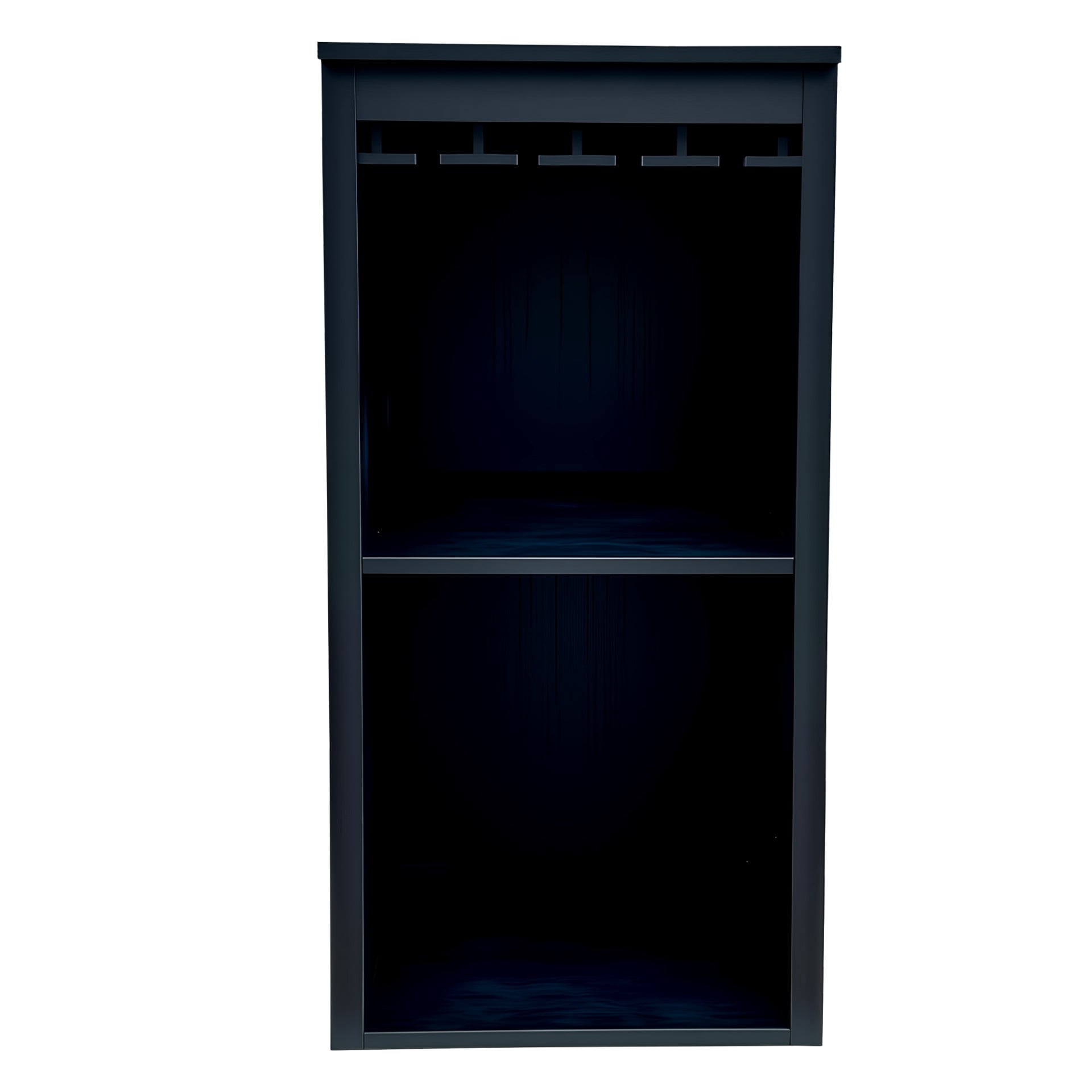 Wine Bar Cabinet with Storage Shelves, Freestanding Buffet Cabinet with Hutch, Modern Wine Storage Organizer for Dining Room Living Room, Black