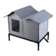 thumbnail image 3 of Casa para gatos de exterior, impermeable, aislante, resistente al viento, con tela Oxford elevada. Gris, 3 of 6