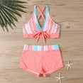 thumbnail image 4 of Youyipin womens swimsuits 2 piece Womens 2025 Swimwear color block Bathing Suits Swim with Boyshorts, 4 of 5