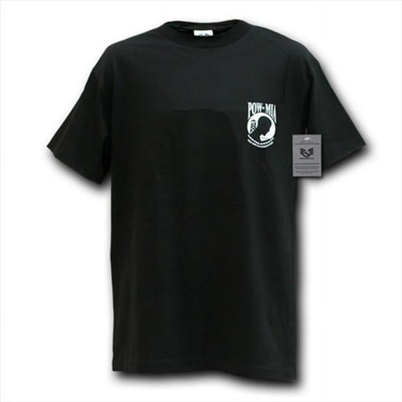 Military T-Shirt, POW MIA, Black, Medium