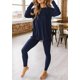 thumbnail image 2 of Conjunto de Lounge para Mujer de 2 Piezas PRETTYGARDEN Azul Marino Talle Grande, 2 of 8