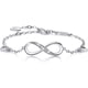 thumbnail image 1 of Womens 925 Sterling Silver Infinity Endless Love Symbol Charm Adjustable Bracelet Mother's Day Gift for Wife Women Girls Mom, 1 of 4