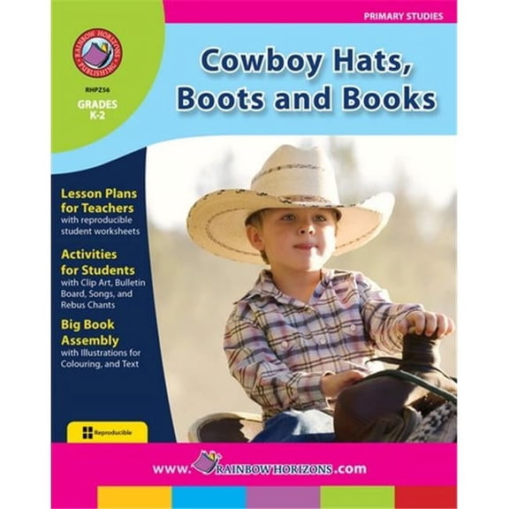 Rainbow Horizons  Cowboy Hats- Boots & Books
