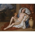 thumbnail image 2 of Sir Peter Lely 24x20 Gold Ornate Framed and Double Matted Museum Art Print Titled - Portrait of a Young Woman and Child, as Venus and Cupid, Almost Certainly Nell Gwyn (1650-1687), 2 of 4