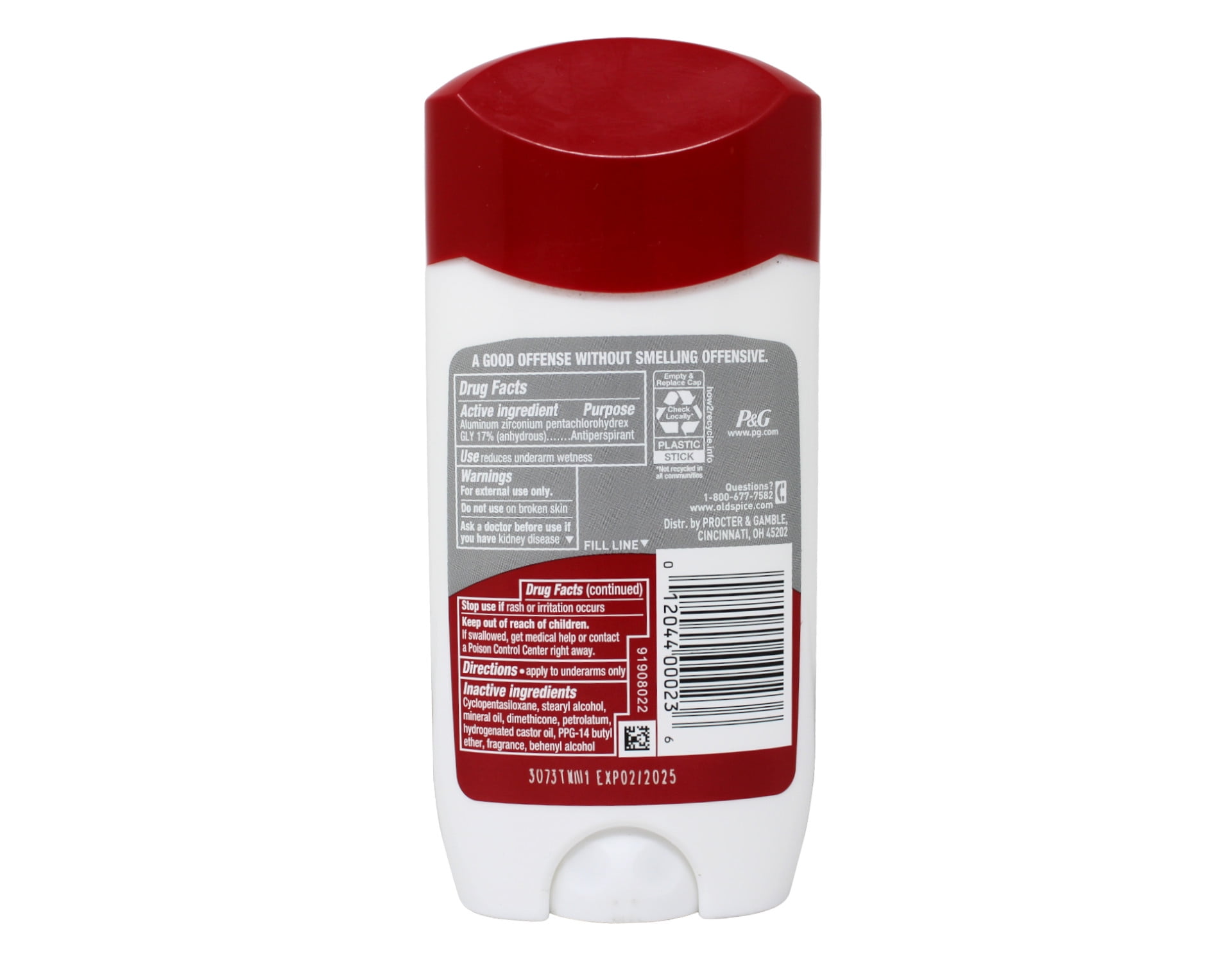 Old Spice High Endurance Original Anti-Perspirant & Deodorant 3 oz. Stick (Pack of 5)