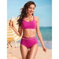thumbnail image 3 of Bombacha de Bikini CRZ YOGA Cintura Alta Control de Abdomen Morada Talle M, 3 of 6