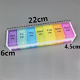 thumbnail image 4 of YAOMOBB Portable Case Transparent 7 Day Vitamin Organizer Box Portable AM PM Tablet Container, 4 of 7