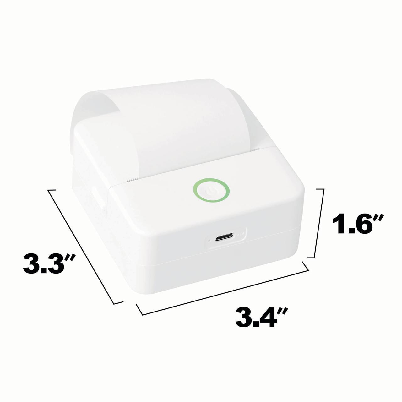 Core Innovations CTP500 Wireless Mini Portable Inkless Thermal Printer & Label Maker + Paper, Android & iOS (White)