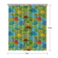 thumbnail image 5 of Dinosaurs River Volcano Green Pattern Shower Curtain 72"x84" ,Bathroom Decorative Shower Curtains Set with 12 Hooks,Modern Waterproof Washable Shower Curtain, 5 of 6