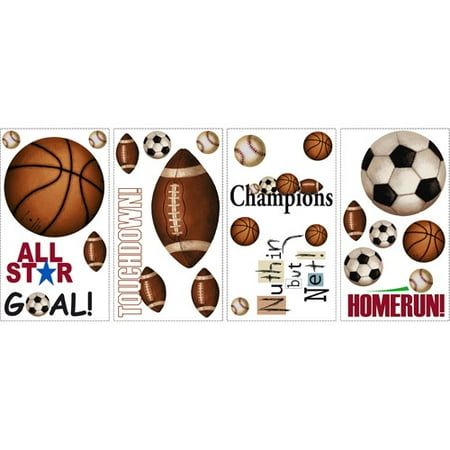 RoomMates - Peel & Stick Wall Decals, Play Ball