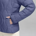 thumbnail image 6 of Njoeus Women's Quilted Jacket Casual Padded Zip Up Stand Collar Puffer Jacket for Women Lightweight Long Sleeve Down Jacket Coat for Fall Winter （Available in Plus Size) Navy XL, 6 of 6