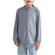 thumbnail image 4 of Penkiiy Girls Boys Rash Guard UPF 50 + Camisas de natación Protección solar de manga larga Capucha Niños Pesca Playa Camisa de deportes acuáticos. 5 años gris oscuro, 4 of 5