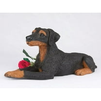 Doberman pinscher Ears Down Black Cremation Pet Urn for a Dog Memorial in remembrance of your beloved family pet