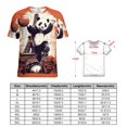 thumbnail image 2 of Funny Cute Panda Women's Short Sleeve T-Shirt Crew Neck Casual Summer Trendy Loose Fit Tops, 2 of 6