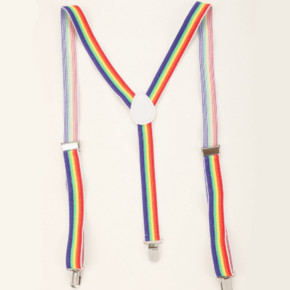 TELOLY Suspenders for Men Suitable for All Seasons Mens Suspenders Adapt to Different Body Types Anti-Slip Suspenders for Men Heavy Duty,Rainbow