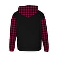 thumbnail image 4 of M-4X Mens Big & Tall Hoodies & Sweatshirts with Pocket Plus Size Fleece Lined Hoodie Pullover Long Sleeve Plaid Printed Thermal Warm Sweatshirt, 4 of 5