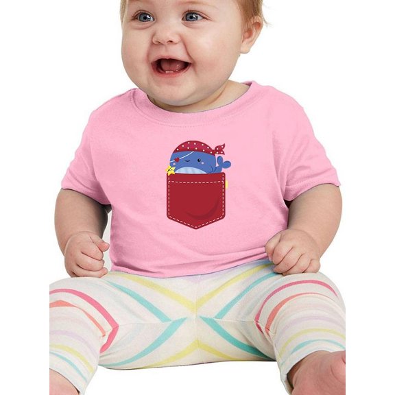 Pocket Pirate Whale T-Shirt Infant -Image by Shutterstock,  6 Months