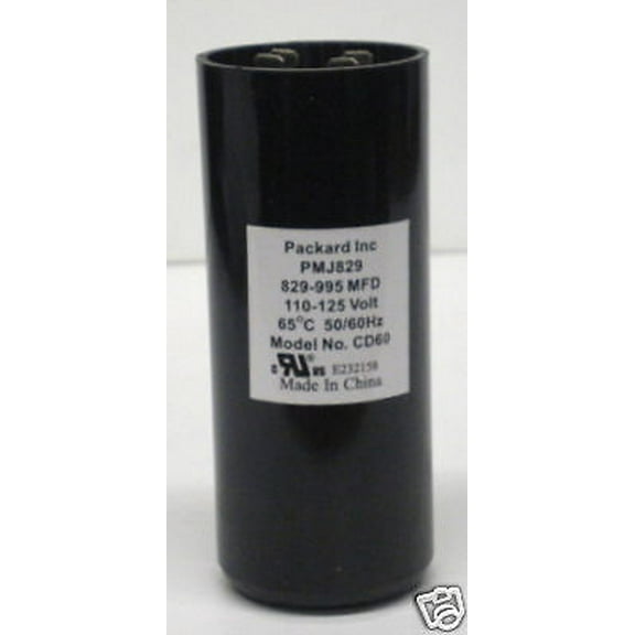 Packard PMJ829 Motor Start Capacitor. 829-995 MFD UF / 110-125 VAC