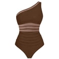 thumbnail image 6 of Oplxuo Women Mesh One Piece Swimsuit - Tummy Control One Shoulder Bathing Suit Cut Out Swimwear 2026, 6 of 7