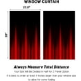 thumbnail image 5 of Red and Black Kitchen Window Curtains 27.5 x 39 Inch Small Short Mini Cafe Rod Pocket Ombre Gothic Goth Dark Anime Cool Living Bedroom Room Home Treatment Set of 2 Curtain Panels Drapes Tiers, 5 of 6