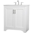 thumbnail image 3 of Pemberly Row Modern 30" Single Quartz Top Bathroom Vanity in White, 3 of 15