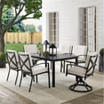 thumbnail image 2 of Crosley Furniture Kaplan 7-Piece Fabric & Metal Outdoor Dining Set in Oatmeal, 2 of 19