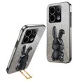 thumbnail image 1 of Gift compatible Xiaomi Redmi Note 13 Pro 5G/ Poco X6 5G Phone Case Lovely Rabbit PC+TPU Pull-out Kickstand Cover, 1 of 5