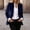 Dark Blue Coats for Women, variant on CYMMPU Women’s Velvet Blazer Jacket, Lapel Collar Single Button Long Sleeve Slim Fit Solid Color Business Casual Suit Coat for Work Wine XXL