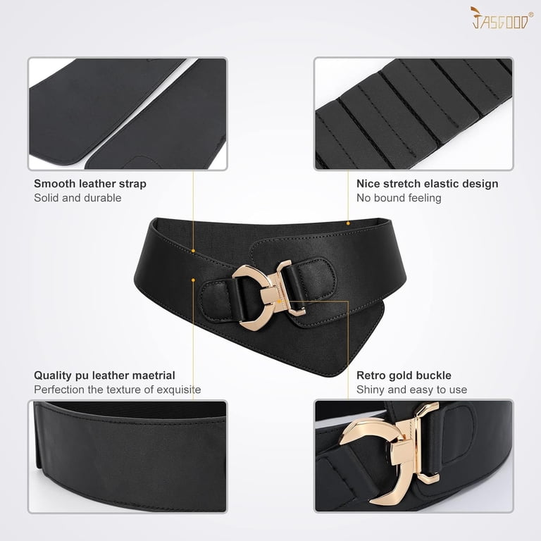 Women\'s Wide Elastic Stretch Waist Belt Adjustable Snake Pattern Dress Belt Wide Elastic Stretch Waist Belt Women main image 4