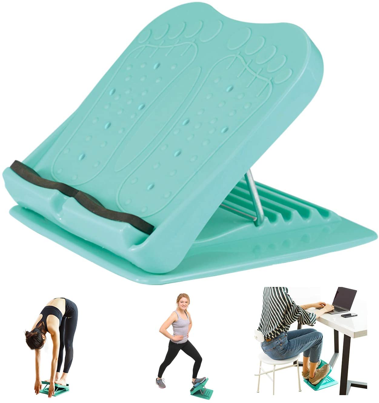 Under Desk Footrest Adjustable Collapsible Stool with Anti Slip Pad 5