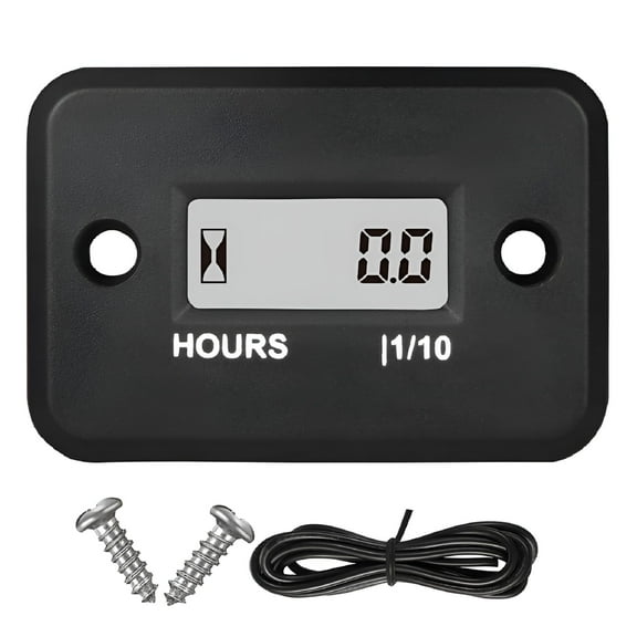 GJX Digital LCD Tachometer Hour Meter Engine Hour Meter Outboard Motor Hour Meter