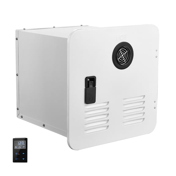 KFFKFF Propane Tankless Water Heater for RV, Instantaneous Shower with 15 x 15 inches White Door and Remote Control, 42000BTU Enhanced Comfort Hot Water, Perfect for Regular Use by RV Families, White