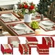 thumbnail image 1 of Juego de Manteles Individuales de Navidad de 4 • Manteles de mesa navideños para decoración del comedor • Vinilo lavable festivo, 1 of 8