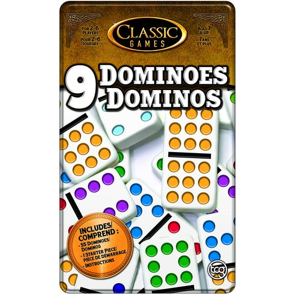 TCG Toys Double 9 Dominoes Game with Tin Case