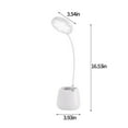thumbnail image 3 of 3 Speed Eye Protection Desk Lamp Usb Rechargeable Led Study Lamp with Flexible Gooseneck Dimmable Brightness for Student Homework Reading Bedside Use, UKHBMC | White, 3 of 9