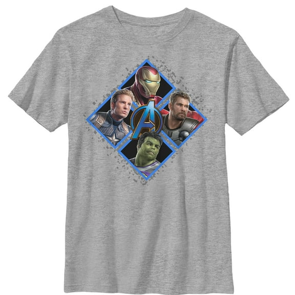 Boy's Marvel Avengers: Endgame Hero Square  Graphic Tee Athletic Heather Small