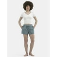 thumbnail image 2 of No Boundaries Cotton Boxer Shorts with Rollover Waist, 3'' Inseam, Women's, 2 of 5
